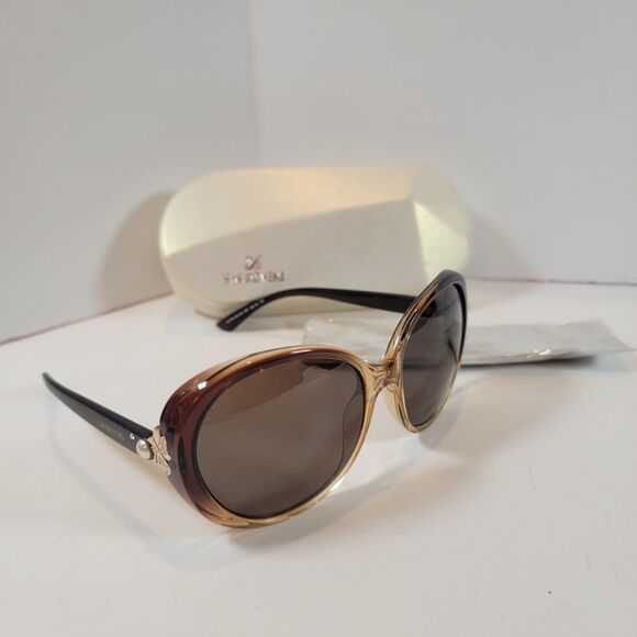 SWAROVSKI Ciara 56F Tortoise Sunglasses Pearl Accents w/Stones 58016 main image 9